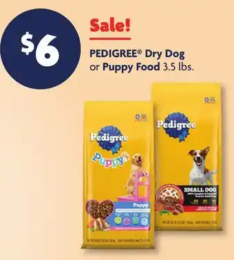 Family Dollar PEDIGREE Dry Dog or Puppy Food offer