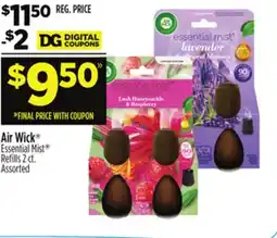Dollar General Air Wick Essential Mist Refills offer