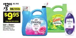 Dollar General Gain or Downy Liquid Fabric Softener 190 Load/140 oz. or Rinse 48 oz offer