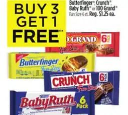 Dollar General Butterfinger , Crunch , Baby Ruth or 100 Grand Fun Size 6 ct offer