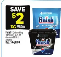 Dollar General Finish Dishwashing Tabs Power 43 ct. or Quantum 27-36 ct offer