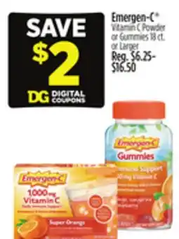 Dollar General Emergen-C Vitamin C Powder or Gummies offer
