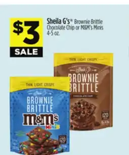 Dollar General Sheila G's Brownie Brittle Chocolate Chip or M & M' s Minis offer