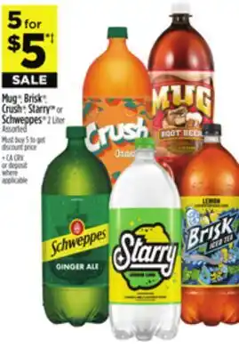 Dollar General Mug , Brisk , Crush , Starry or Schweppes offer