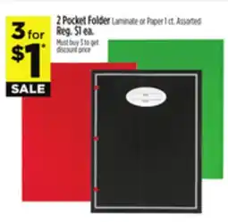 Dollar General 2 Pocket Folder Laminate or Paper offer