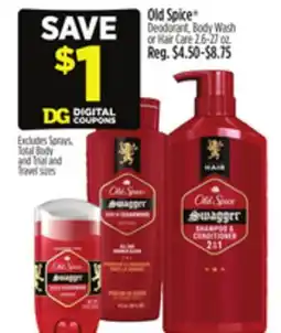 Dollar General Old Spice Deodorant, Body Wash or Hair Care offer