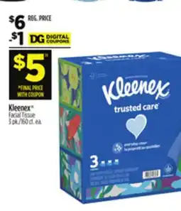 Dollar General Kleenex Facial Tissue offer