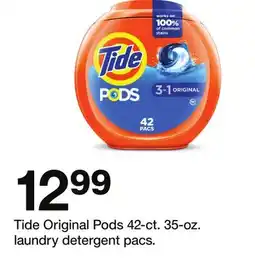 Target Tide Original Pods 42-ct. 35-oz. laundry detergent pacs offer