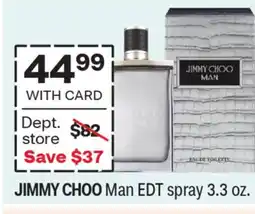CVS JIMMY CHOO Man EDT spray 3.3 oz offer