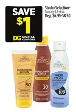 Dollar General Studio Selection Suncare offer