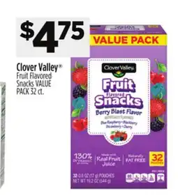 Dollar General Clover Valley Fruit Flavored Snacks VALUE PACK offer