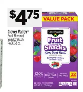 Dollar General Clover Valley Fruit Flavored Snacks VALUE PACK offer