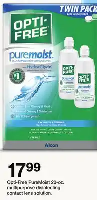 Target Opti-Free PureMoist 20-oz. multipurpose disinfecting contact lens solution offer