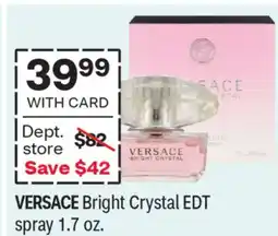 CVS VERSACE Bright Crystal EDT spray 1.7 oz offer
