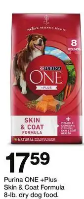 Target Purina ONE + Plus Skin & Coat Formula 8-lb. dry dog food offer