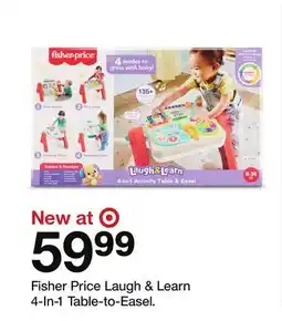 Target Fisher Price Laugh & Learn 4-In-1 Table to Easel offer