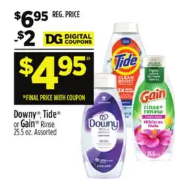 Dollar General Downy , Tide or Gain Rinse offer
