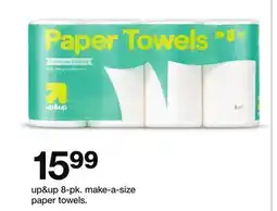 Target up & up 8-pk. make-a-size paper towels offer