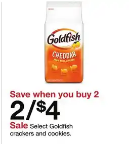 Target Select Goldfish crackers and cookies offer