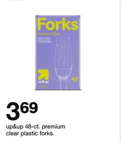 Target up & up 48-ct. premium clear plastic forks offer