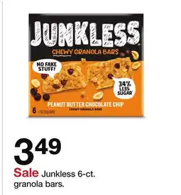 Target Junkless 6-ct. granola bars offer