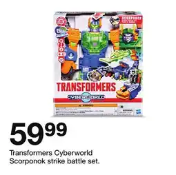 Target Transformers Cyberworld Scorponok strike battle set offer