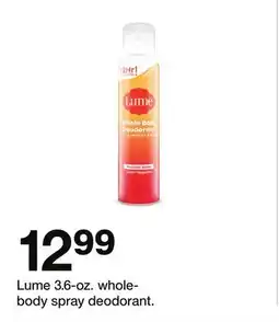 Target Lume 3.6-oz. whole-body spray deodorant offer