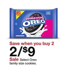 Target Select Oreo family size cookies offer