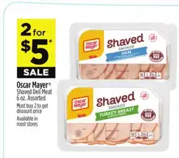 Dollar General Oscar Mayer Shaved Deli Meat offer