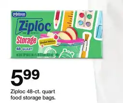 Target Ziploc 48-ct. quart food storage bags offer