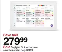 Target Skylight 15 touchscreen smart calendar offer