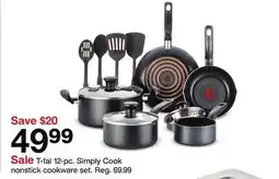Target T-fal 12-pc. Simply Cook nonstick cookware set offer