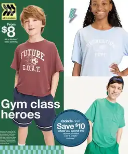 Target All in kids' & toddler clothing offer