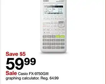 Target Casio FX-9750GIII graphing calculator offer