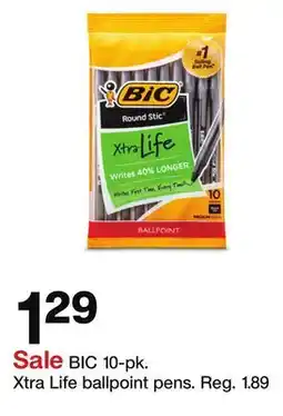 Target BIC 10-pk. Xtra Life ballpoint pens offer