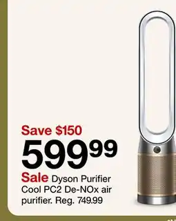 Target Dyson Purifier Cool PC2 De-NOx air purifier offer