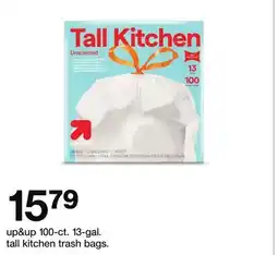 Target up & up 100 - ct. 13 - gal. tall kitchen trash bags offer