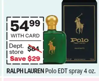 CVS RALPH LAUREN Polo EDT spray 4 oz offer