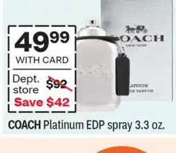 CVS COACH Platinum EDP spray 3.3 oz offer