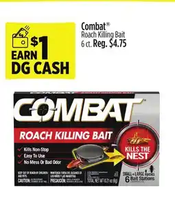 Dollar General Combat Roach Killing Bait offer