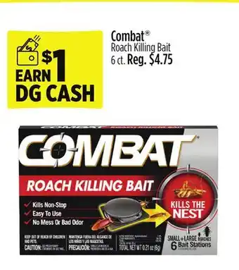 Dollar General Combat Roach Killing Bait offer