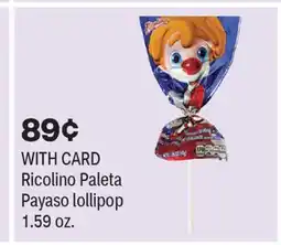 CVS Ricolino Paleta Payaso lollipop 1.59 oz offer