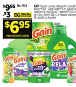 Dollar General Gain Liquid Laundry Detergent offer