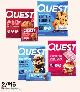 Target Select Quest 4-ct. protein bars, cookies & muffins offer
