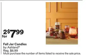 Michaels Fall Jar Candles by Ashland offer