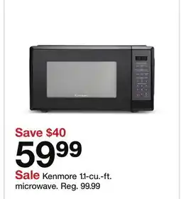Target Kenmore 1.1-cu.-ft. microwave offer