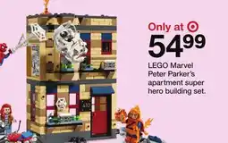 Target LEGO Marvel Peter Parker's apartment super hero building set offer
