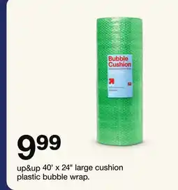 Target up&up 40' x 24 large cushion plastic bubble wrap offer