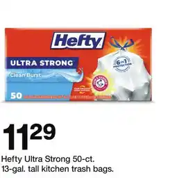 Target Hefty Ultra Strong 50-ct. 13-gal. tall kitchen trash bags offer