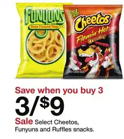 Target Select Cheetos, Funyuns and Ruffles snacks offer